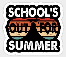 Cool font saying School\'s Out for Summer!